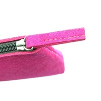 Promotion microfibre crayon sac Portable feutre cosmétique sac de rangement organisateur de voyage cosmétique feutre maquillage sac avec Logo personnalisé