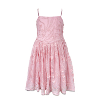 Abito da Festa per Bambine in Tulle Rosa con Paillettes, Applicazioni Floreali 3D, Strass, Cinturino, Stile Principessa, per Matrimoni e Concorsi di Bellezza, OEM Boutique Chic e Divertente