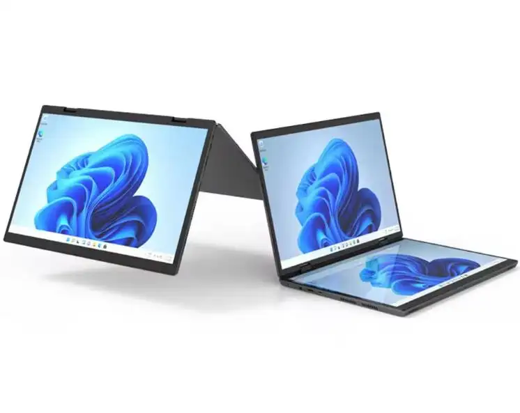 Laptop layar ganda 10.5 inci Intel Celeron N95, Laptop Yoga 16GB + 1TB layar sentuh baru