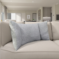 Coussin lombaire et de siège en laine d'agneau à 3 segments Support de dossier de chaise de bureau antistatique amovible et lavable Support de corps personnalisable