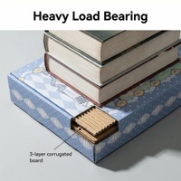 Boîtes d'expédition en carton ondulé pour le commerce électronique, imperméables, haut de gamme, doublées d'éponge, portables, recyclables, écologiques, pliables, avec poignée