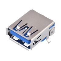 Connecteur femelle USB 3.0 type A 9 broches DIP avec bornes en alliage de cuivre, courant maximal 1,8 A