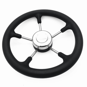 Fábrica al por mayor Hardware para barcos 5 radios accesorios marinos 320mm negro 320mm barco yate volante - Product Image 2