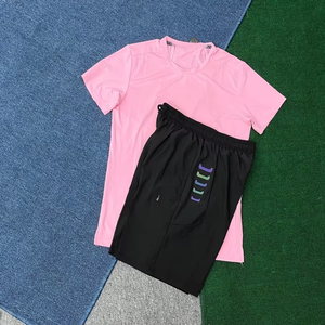 Conjunto Deportivo de 2 Piezas para Hombre, Camiseta y Pantalones Cortos de Secado Rápido, Absorben la Humedad, para Entrenamiento al Aire Libre, Multicolor - Product Image 3