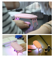 SNRQI rose Mini Séchoir à Lampe à Ongles UV LED, Salon Portable Multi-Usage 8W 8-LED Séchage Facile Tout Gel de Vernis à Ongles, Pack de Logo Personnalisable
