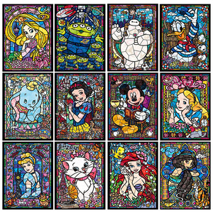 SONGWOOART Kit Pittura Diamante 5D Fai-da-Te, Dipinto di Paperino Cartoon, Decorazione Casa, Immagine <span class=keywords><strong>Anime</strong></span> Stampata con Strass - Product Image 1