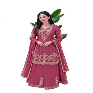 <b>PINK</b> Traditional Indian <b>Wedding</b> Lehenga Choli With Embroidered Dupatta Women's Ankle-Length Ethnic <b>Dress</b> - Product Image 1