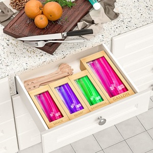 Kitchen Food Storage Box Drawer Ziplock Bag Organizer
