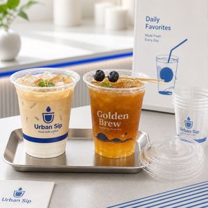 Vasos de Plástico PET Transparentes con Logotipo Personalizado al por Mayor para Té con Leche, Té de Frutas, Café Helado, Jugos, Café, Panadería, Envases para Llevar - Product Image 4