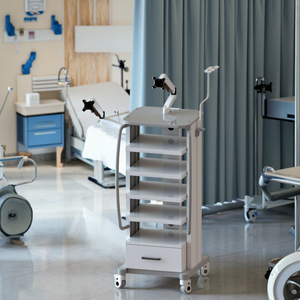 Attrezzatura per Trolley ospedale in lega di alluminio VESA materiale medicale carrello carrello con cassetto ruote per ospedale e clinica - Product Image 5