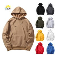 Sampel gratis kaus berkerah hoodie hitam kosong kustom sweatshirt sweatshirt pria kain bulu domba