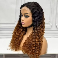Wig Rambut Asli Manusia 5x5 Transparent Lace Closure Water Wave Curly Virgin Hair Wig High Density Deep Curly 100% Rambut Asli Manusia untuk Wanita Kulit Hitam