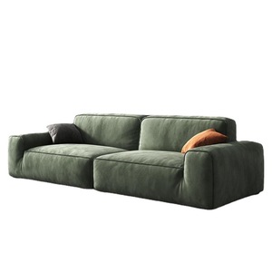 Cream Style Shatu Cube <b>Sofa</b> Italian Cat Claw <b>Fabric</b> Internet Famous Small Apartment Living Room Tech <b>Fabric</b> <b>Sofa</b> Set - Product Image 1