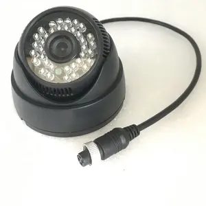 HD Black AHD 720P Wired Surveillance Conch Camera Ceiling Car DC12V with 36pcs IR Night Vision 4PIN Aviation Port for School Bus