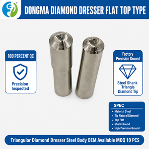 Outil de dressage de meules diamantées 10x50mm, outil de dressage triangulaire à point unique pour meuleuse de surface, roue en céramique, OEM ODM, vente en gros - Product Image 4