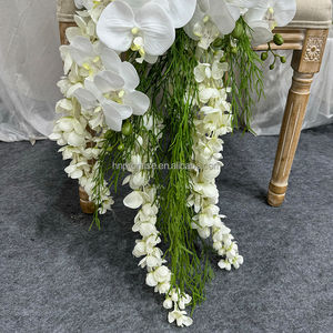 Versprechen Hot Sale Phalaenopsis Bouquet Mittelstücke Hochzeiten Dekoration Künstlicher Braut strauß - Product Image 4