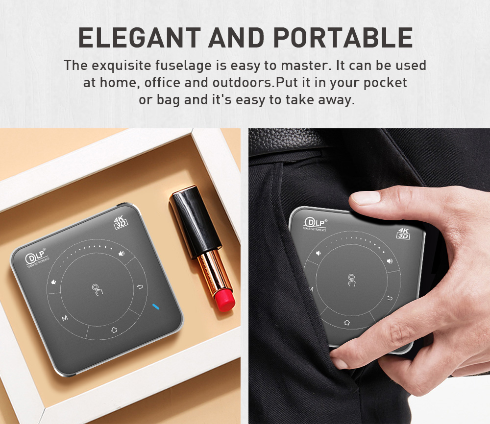 [YIDAHAI P11]55 ANSI LUMENS LED+DLP Mini pocket battery smart AI Theater Wireless wifi digital portable Projector