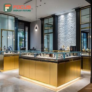 Modern Custom Jewelry Retail Fixtures Manufacturer Wood Frame Jewelry Shop Display Counter - Product Image 6