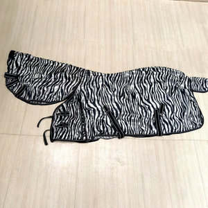 Couverture anti-mouches pour cheval à imprimé zèbre, en maille, légère, pour l'été, pour l'équitation - Product Image 2
