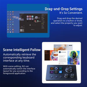 Consola <span class=keywords><strong>de</strong></span> Control Creativa N3 |   Controlador <span class=keywords><strong>de</strong></span> Transmisión LCD con Diseño Multi-Perilla para Creadores y Editores <span class=keywords><strong>de</strong></span> Contenido - Product Image 3