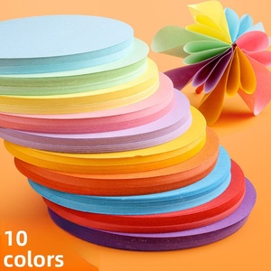 Papel de Origami de Pulpa de Madera Reciclable Hecho a Mano en Colores Variados, 500 Hojas, 80gsm, 10x10cm/12x12cm para Niños de Jardín de Infancia - Product Image 3
