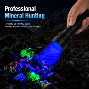 Linterna UV Profunda M45 <span class=keywords><strong>de</strong></span> 10W con Luz Ultravioleta |   LED <span class=keywords><strong>de</strong></span> 255nm y 9 Chips con Filtro ZWB3 |   Linterna con Batería Recargable 21700 para Detección <span class=keywords><strong>de</strong></span> Rocas - Product Image 5