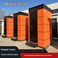 Toilettes mobiles pour sites touristiques, toilettes écologiques pour la communauté en plein air, toilettes écologiques de luxe pour les parcs publics, salle de bain en métal