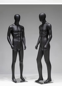 Mannequin <span class=keywords><strong>homme</strong></span> corps entier noir et blanc pour <span class=keywords><strong>magasin</strong></span> de vêtements, présentoir de costume masculin en position debout - Product Image 4