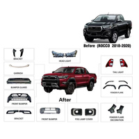 Accessoires Automobiles 2016 à 2021 Kit de Conversion Carrosserie Large pour Toyota Hilux Revo, Pare-chocs Avant et Calandre