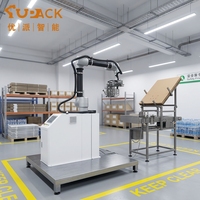 Sistema Paletizador Robótico Móvil Sin Barreras con Motor PLC y Caja de Cambios para Despliegue Flexible, Fácil Programación, Capacidad de 7-13 Cajas/min