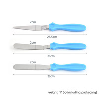 Ensemble de nivellement en acier inoxydable spatule à crème trois pièces