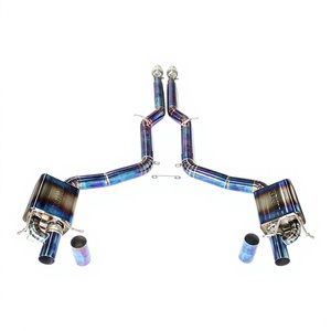 ท่อไอเสีย Vortex Titanium Valvetronic สำหรับ Mercedes AMG C63 W205 ปี 2015-2025 สีฟ้าเบิร์นท์บลู - Product Image 1