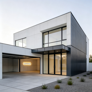 Services professionnels de conception architecturale de maisons à deux étages de style français, plans de maisons modernes, garage, atelier, salon, chambre, salle à manger - Product Image 1