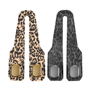 Universal <b>Car</b> <b>Hooks</b> <b>Car</b> Seat Back Mini <b>Hooks</b> Suede Leather Material Rear Seat Double Metal <b>Hooks</b> Phone Holder Two Colors - Product Image 1