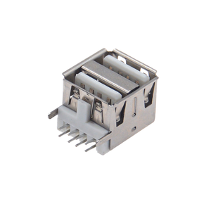 Conector USB 2.0 Tipo-A Hembra de Perfil Bajo, Cuerpo Corto de 11.5 mm con Brida Reforzada para Montaje Horizontal Seguro en PCB - Product Image 3