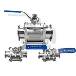 Vanne à bille à trois pinces sous vide manuelle 3PC en acier inoxydable à haute température <span class=keywords><strong>KF</strong></span> 304 316 à pression négative 30 mm - Product Image 5