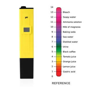 Hete Verkoop Draagbare Ph Tester Pen Hoge Nauwkeurigheid Zakformaat Elektronische Ph Meter Voor Het Testen Van Water Gele Kleur Ph Meter