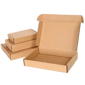 Custom Logo Printed Corrugated Cardboard Packing Mailing Boxes Wholesale Color Recycled Brown Shipping Paper Box