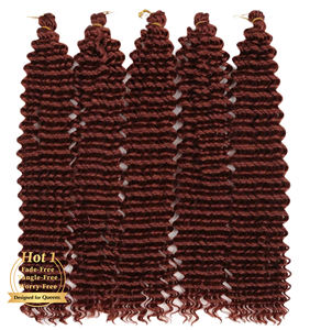 ผมถักเปียลอนคลื่นลึก22นิ้วแบบโบฮีเมียนผมสังเคราะห์ทนความร้อนน้ำหนักเบาจากโรงงานส่งตรงจากโรงงาน - Product Image 1