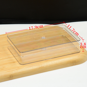 Cajas de embalaje de galletas planas de alta transparencia contenedor de plástico cuadrado duro reciclable con tapa para comida de pastel - Product Image 3
