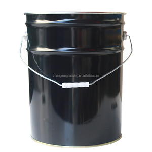 Bidon en métal bleu imprimé ZM 25L, seau étanche antivol <span class=keywords><strong>antirouille</strong></span> pour le stockage de peinture industrielle - Product Image 4