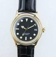 Montre analogique pour femme avec boîtier en acier inoxydable 316L de 38 mm, affichage analogique, logo personnalisé, bracelet de 20 mm, pour styles sport, luxe et antique