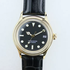 Montre analogique pour <span class=keywords><strong>femme</strong></span> avec boîtier en acier inoxydable 316L de 38 mm, affichage analogique, logo personnalisé, bracelet de 20 mm, pour styles sport, luxe et antique - Product Image 1