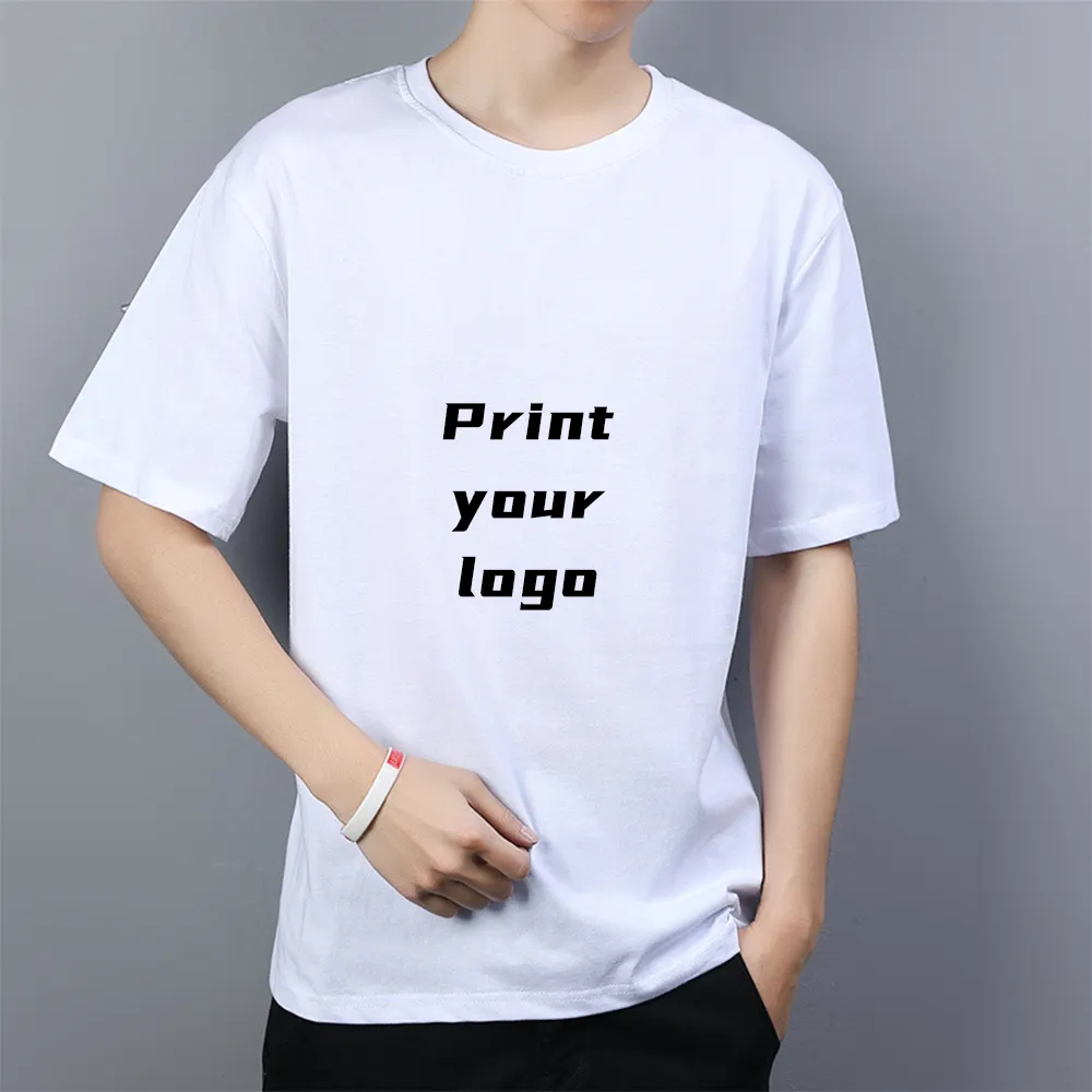 Poleras Graphic Tee Camisetas Blancas Kaos Polos Cotton Oversized Basic Tshirts With Logo Custom Logo Printed Unisex T Shirt