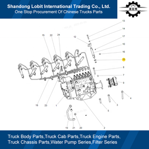 Sinotruk HOWO 371 8x4ダンプトラックWD615エンジンスペアパーツ燃料インジェクターシールガスケットワッシャーリングVG609070080 - Product Image 2