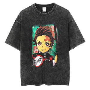 T-shirt Unisex Stile <span class=keywords><strong>Anime</strong></span> Giapponese Ghost <span class=keywords><strong>Slayer</strong></span>, Stampa Retrò Americana, Vestibilità Larga, Moda Casual, Manica Corta - Product Image 2