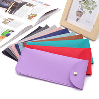 Nouveau sac de rangement portable anti-rayures pour étui à lunettes en cuir PU écologique Rectangle à la mode