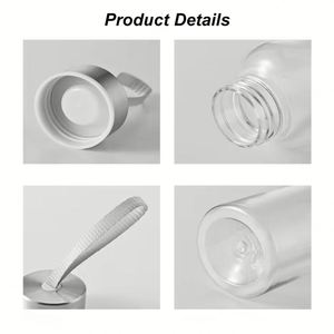 Bouteille d'eau en verre ronde transparente avec logo personnalisé, articles promotionnels pour boissons avec couvercle - Product Image 3
