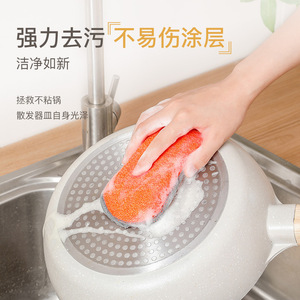 Thickened Microfiber Dishwashing Sponge Rectangle Pad For Pots And Pans Kitchen Cleaning Multi Functional Stain Remover - Product Image 2
