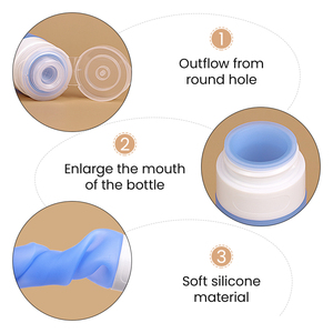 Botella de Champú Recargable de 80 ml, Aprobada por la TSA, a Prueba de Fugas, Ecológica, Duradera, con Tubo de Silicona, para Viajes - Product Image 5